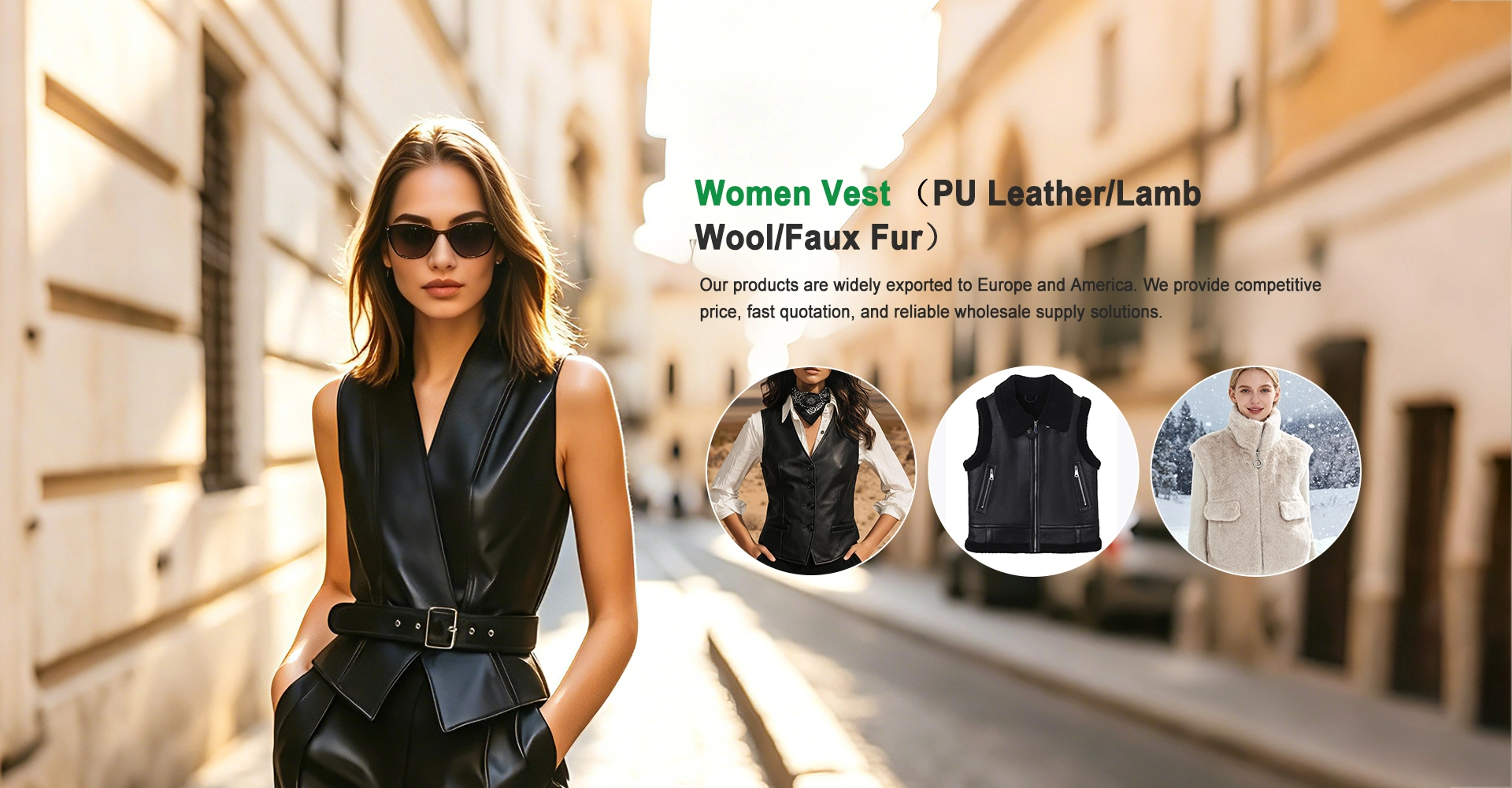 Pengilang Jaket Kulit Tiruan Wanita China