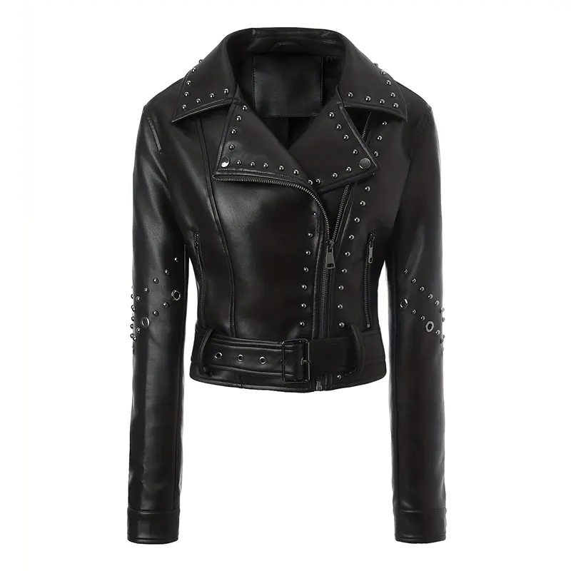 Jaket Bikers Kulit Tiruan Bercantum Serbaguna Tiga Musim